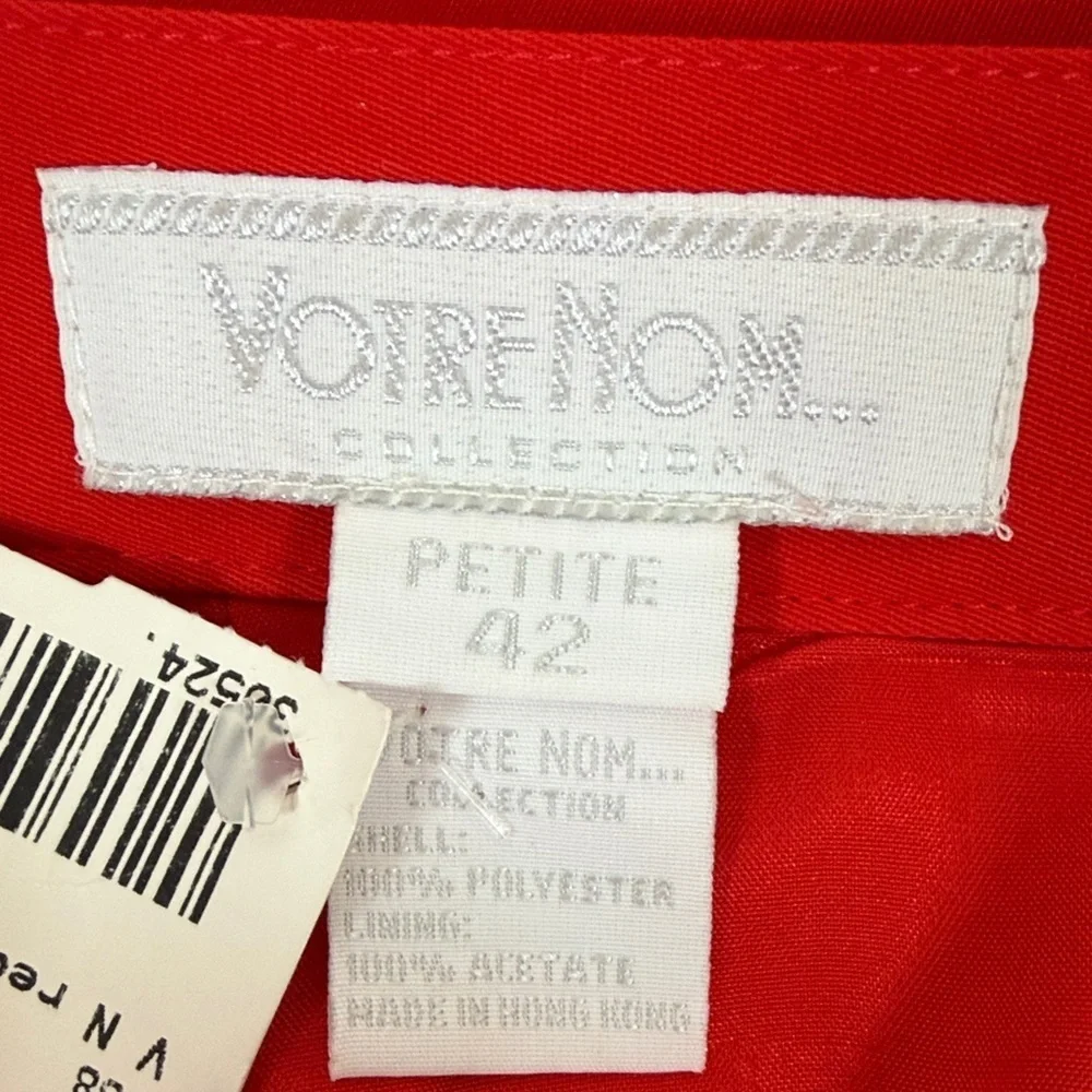VotreNom NWT Red Skirt for Women Size Petite 42 (European Size)
